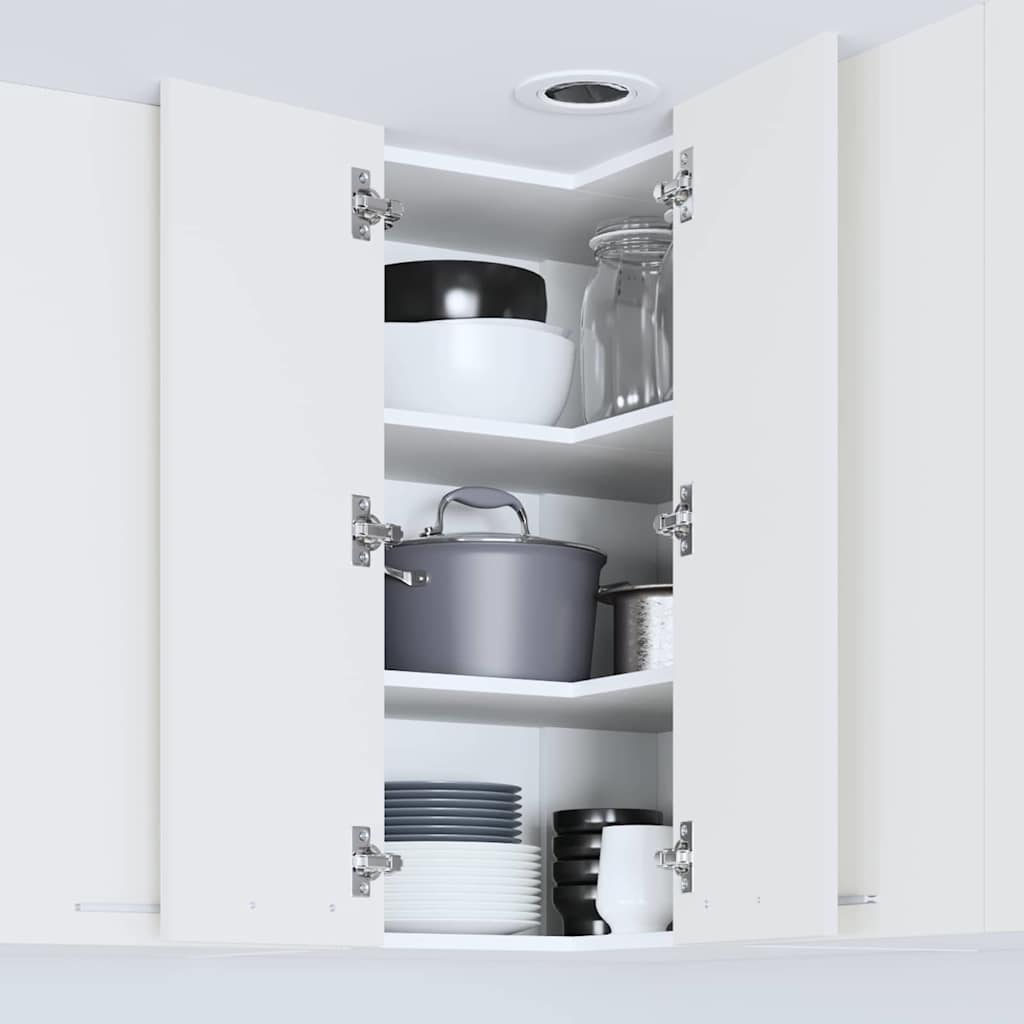 Hanging Cabinet Riga White 57 x 57 x 80 cm Engineered Wood