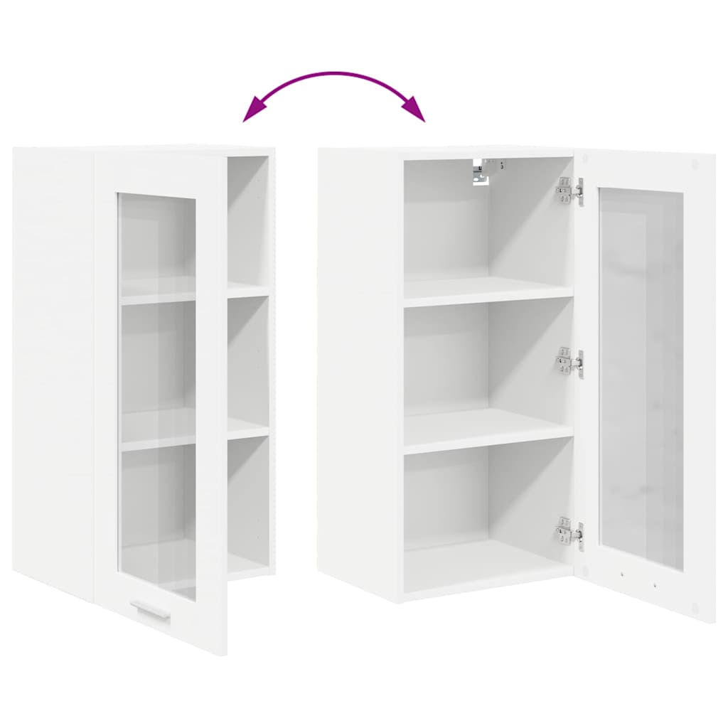Hanging Cabinet Riga White 40 x 31 x 80 cm Engineered Wood