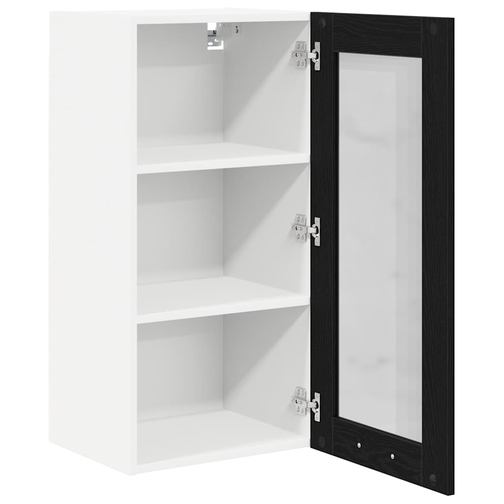 Hanging Cabinet Riga Black Oak 40 x 31 x 80 cm Engineered Wood