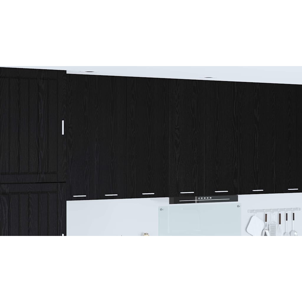 Hanging Cabinet Black Oak 40 x 31 x 100 cm Engineered Wood