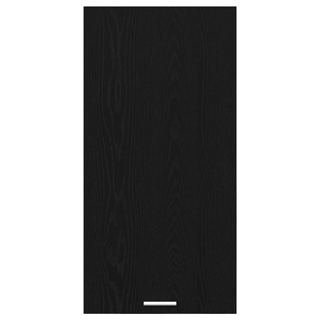 Hanging Cabinet Riga Black Oak and White 50 x 31 x 100 cm