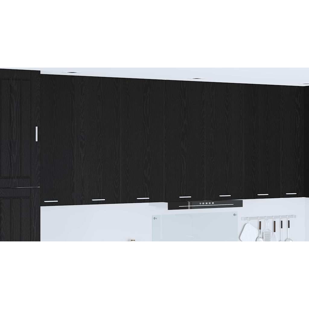 Hanging Cabinet Black Oak 80 x 31 x 100 cm Engineered Wood