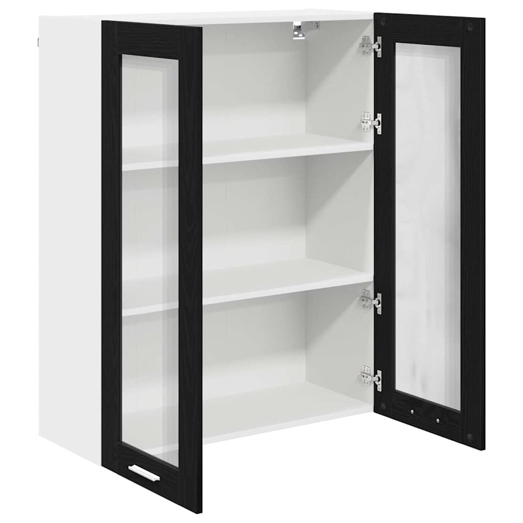 Hanging Cabinet Black Oak 80 x 31 x 100 cm Engineered Wood