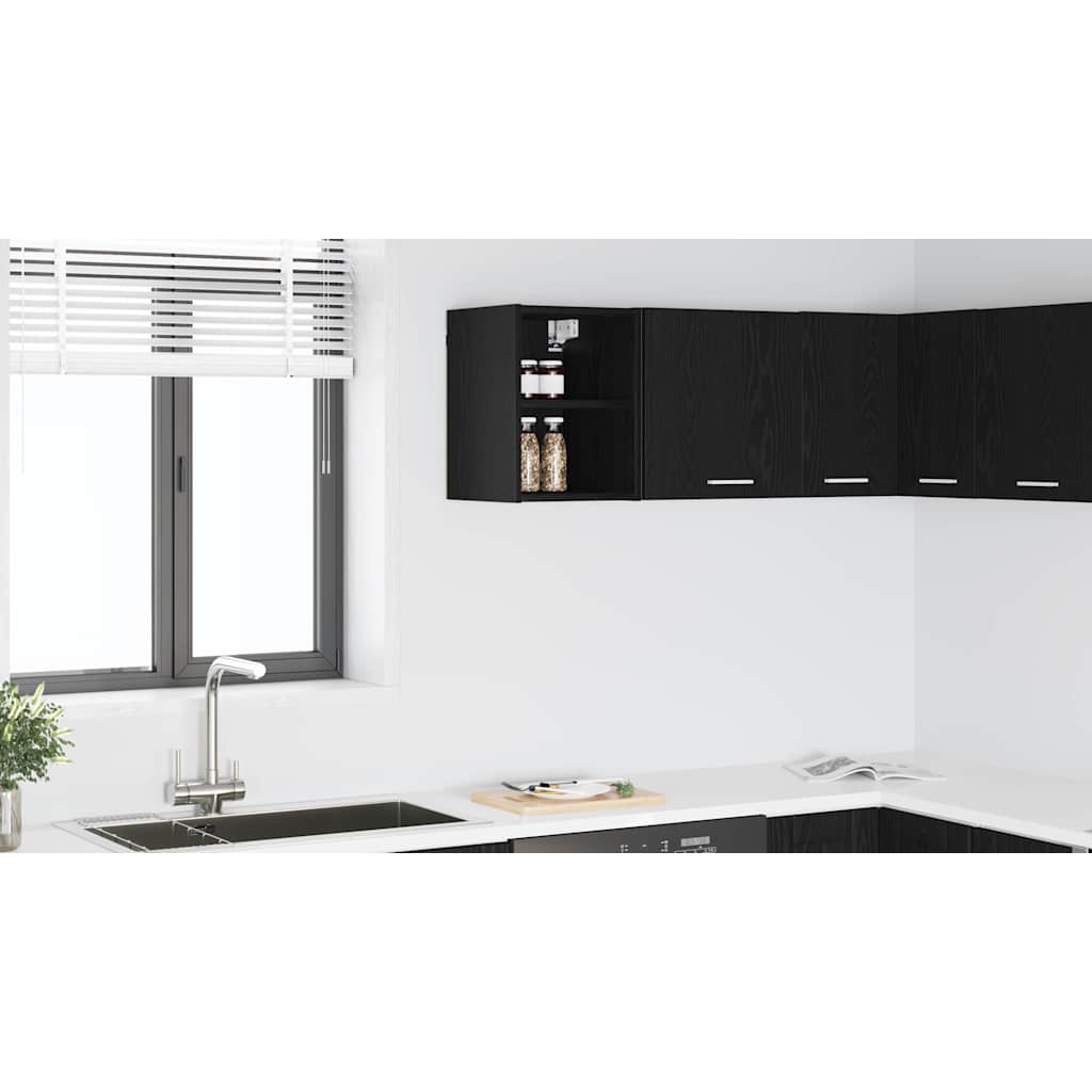 Hanging Cabinet Black Oak 30 x 29,5 x 40 cm Engineered Wood