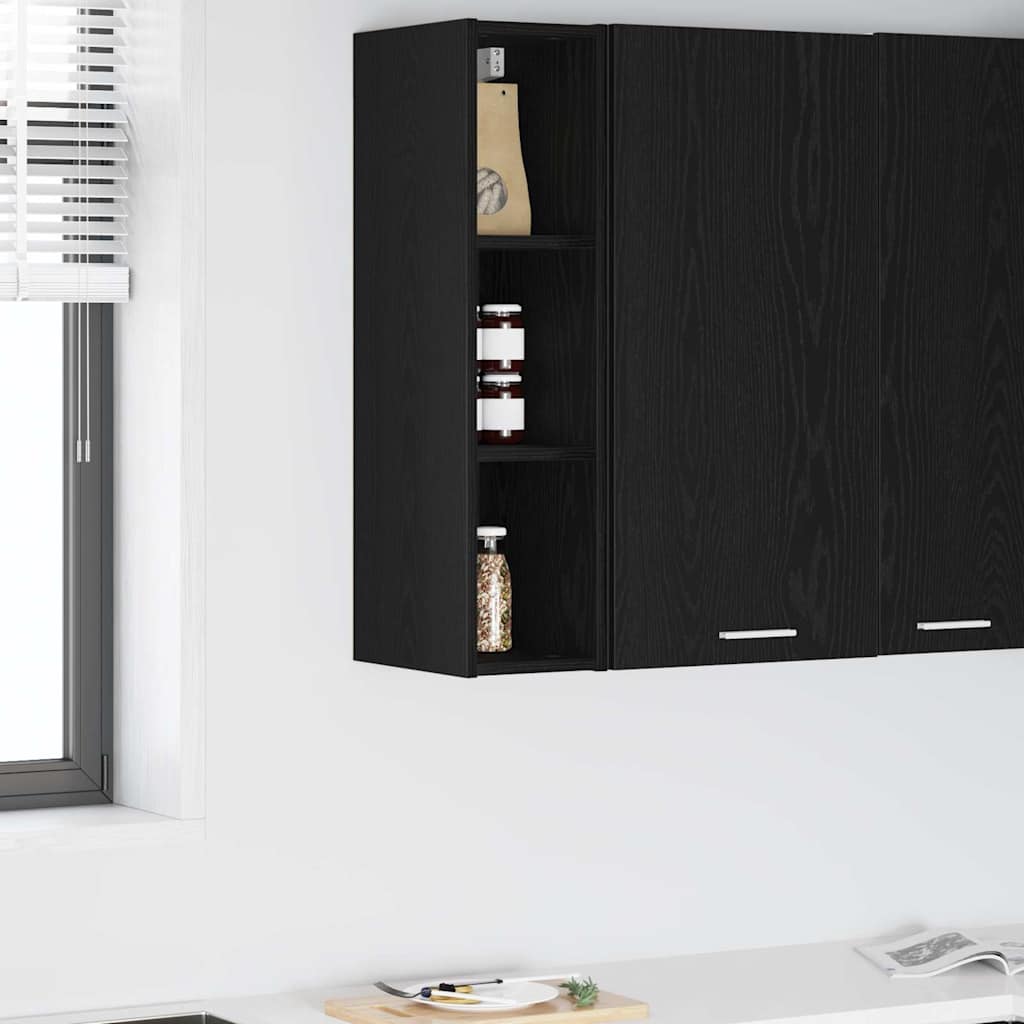Hanging Cabinet with Shelf Riga Black Oak 20 x 29,5 x 80 cm