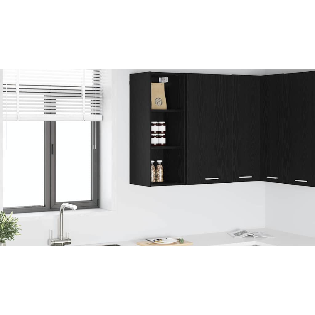Hanging Cabinet Black Oak 30 x 29,5 x 80 cm Engineered Wood