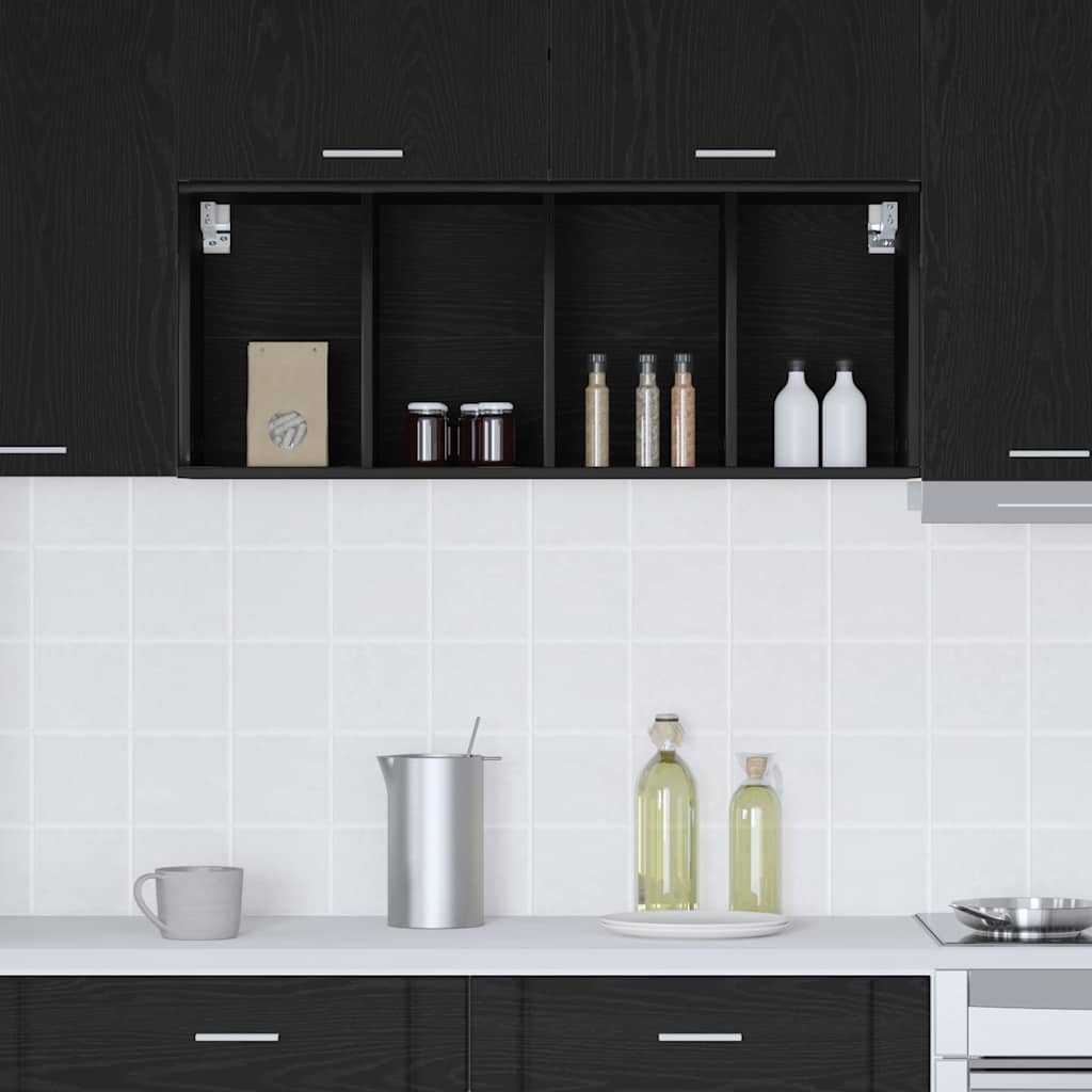 Hanging Cabinet with Shelf Riga Black Oak 40 x 29,5 x 100 cm
