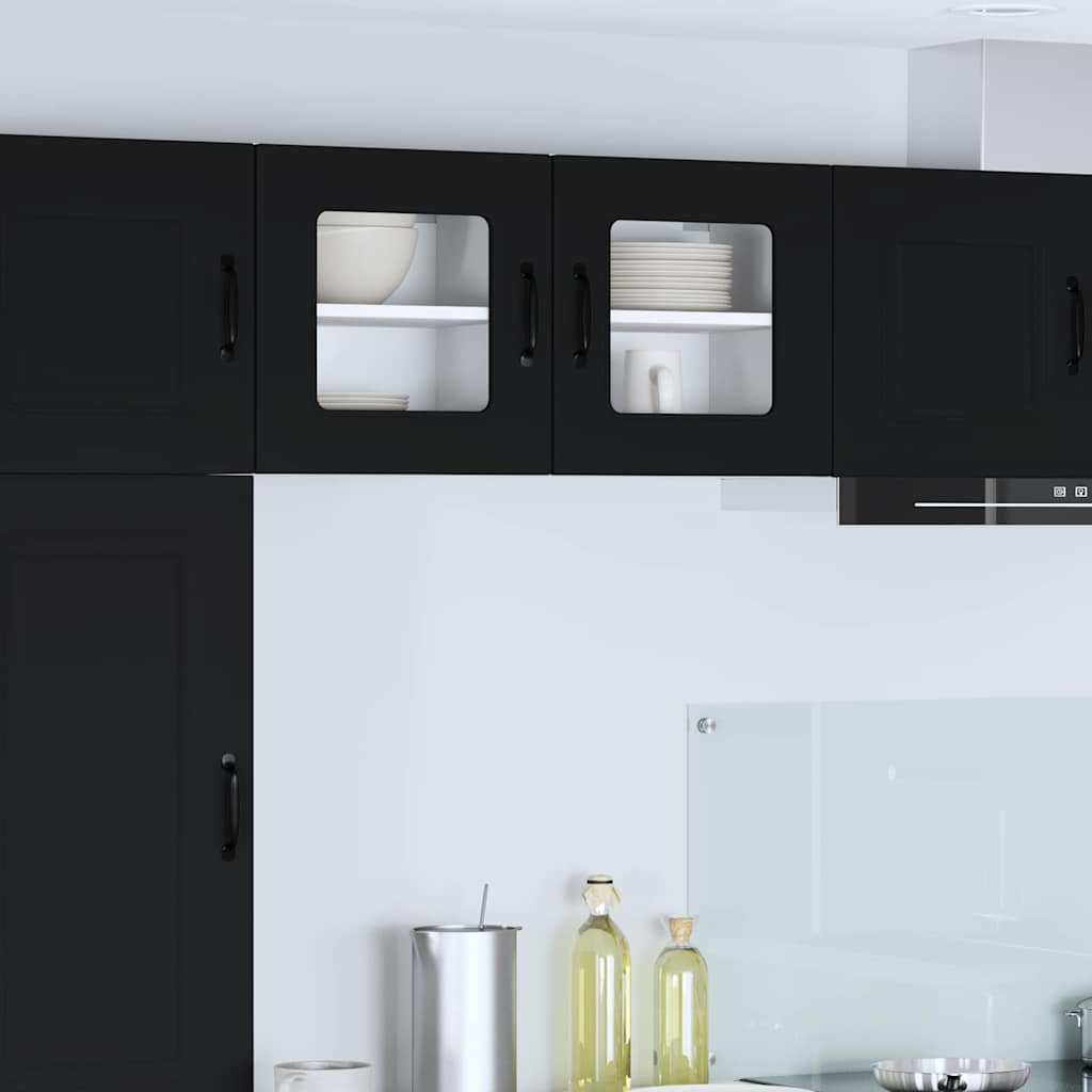Kitchen Wall Cabinet with Shelf 2 pcs Black 40 x 31 x 40 cm