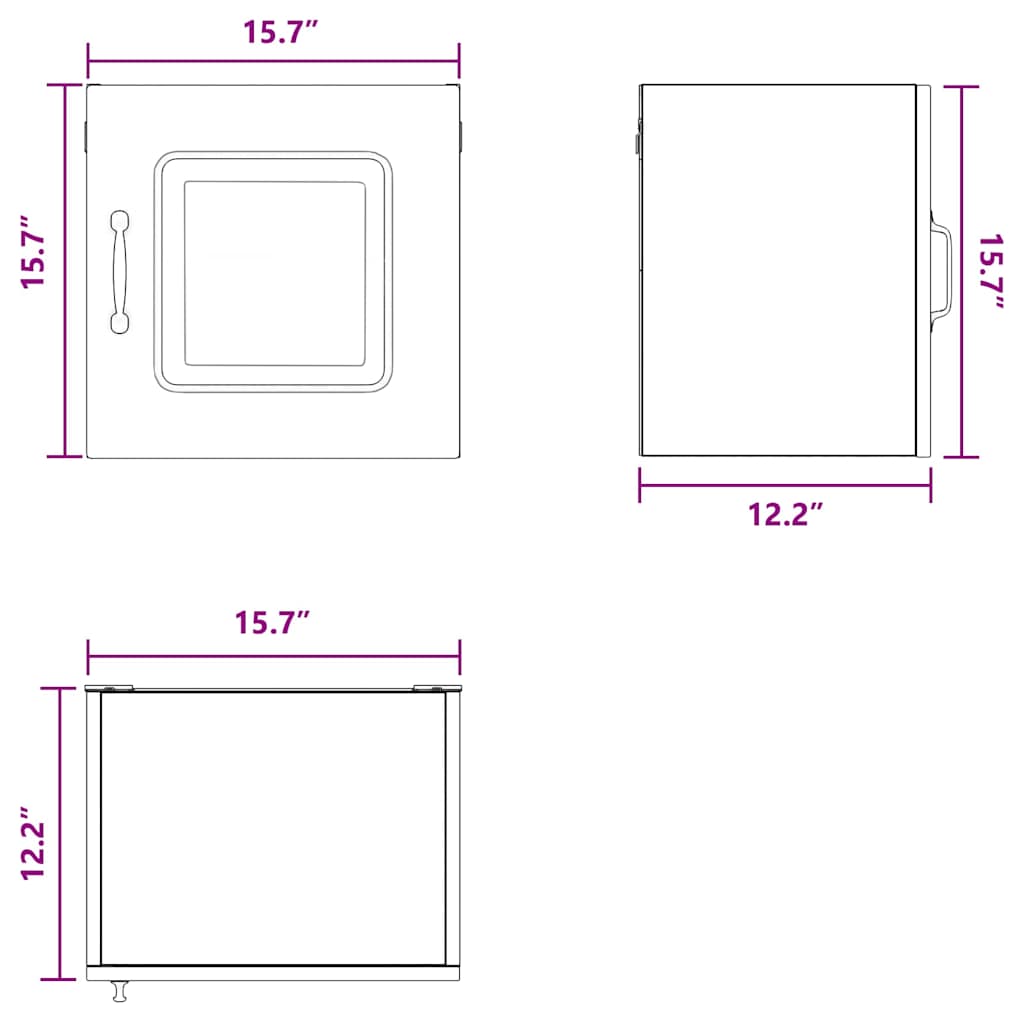 Dishwasher Panel Kalmar White 40 x 31 x 40 cm Engineered Wood