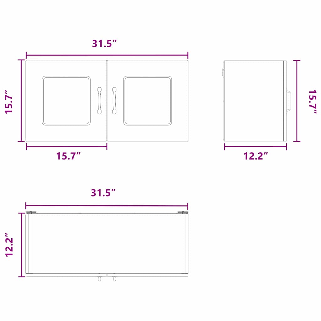 Dishwasher Panel Kalmar Black 80 x 31 x 40 cm Engineered Wood