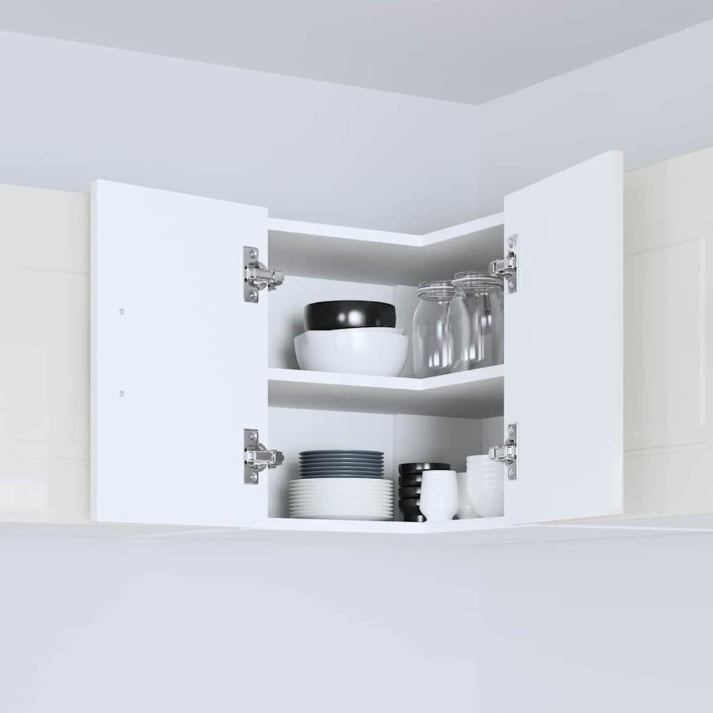 Kitchen Wall Cabinet with Door High Gloss White 57 x 57 x 40 cm