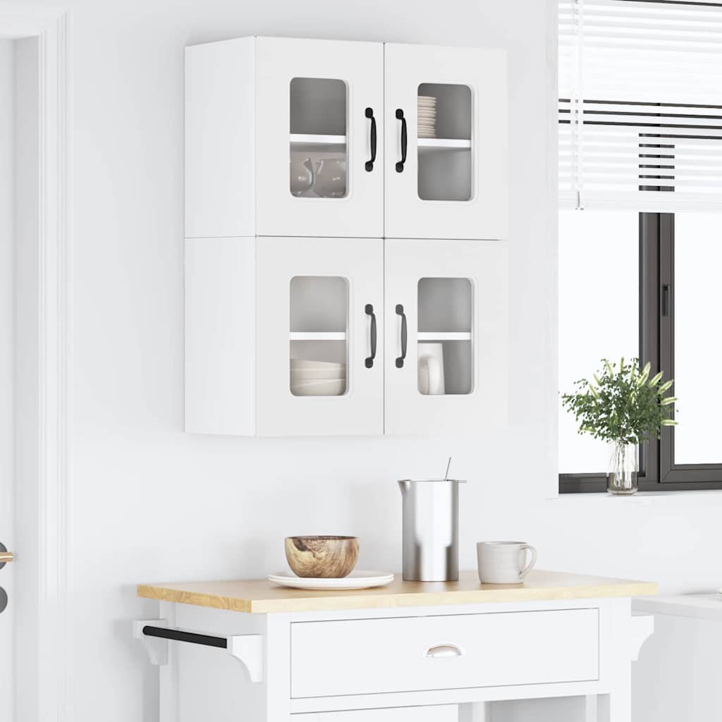 Kitchen Wall Cabinet with Shelf 2 pcs White 60 x 31 x 40 cm