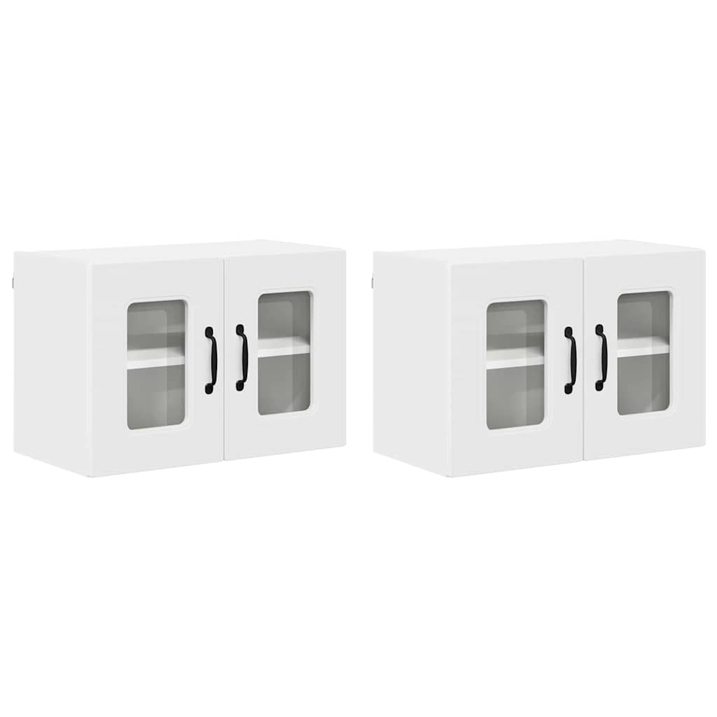 Kitchen Wall Cabinet with Shelf 2 pcs White 60 x 31 x 40 cm