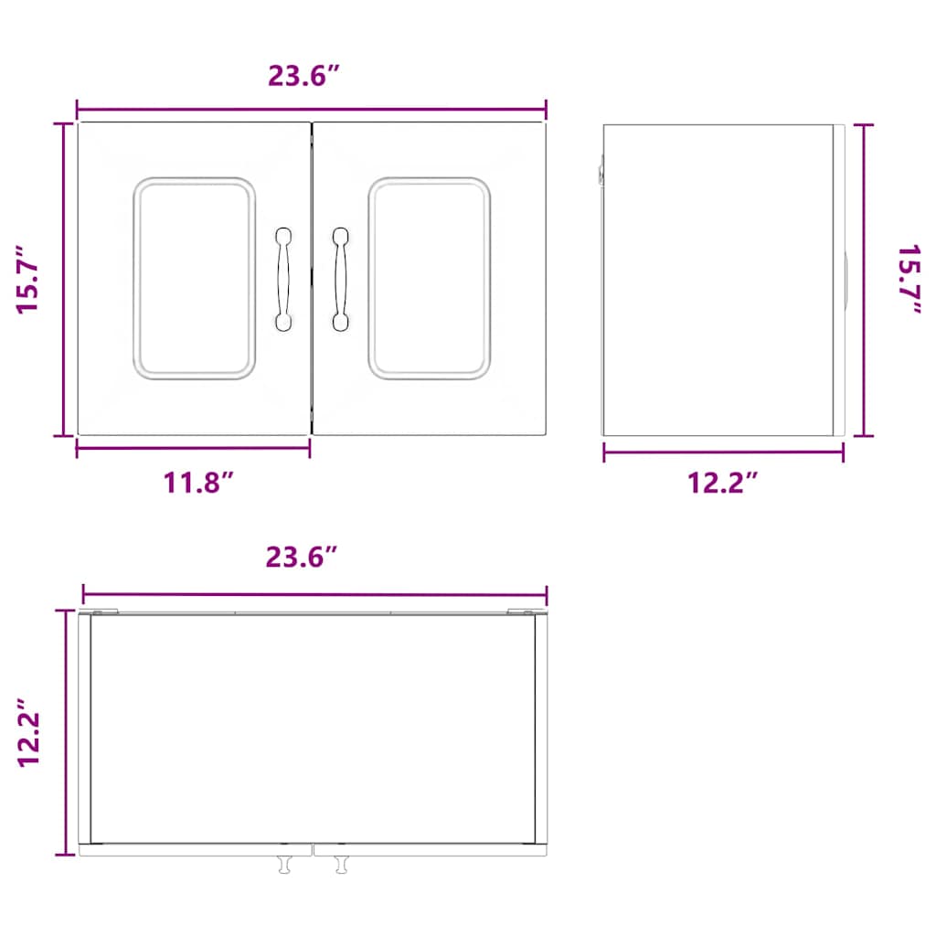 Dishwasher Panel Kalmar Black 60 x 31 x 40 cm Engineered Wood