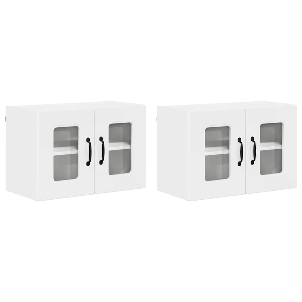 Kitchen Wall Cabinet 2 pcs High Gloss White 60 x 31 x 40 cm