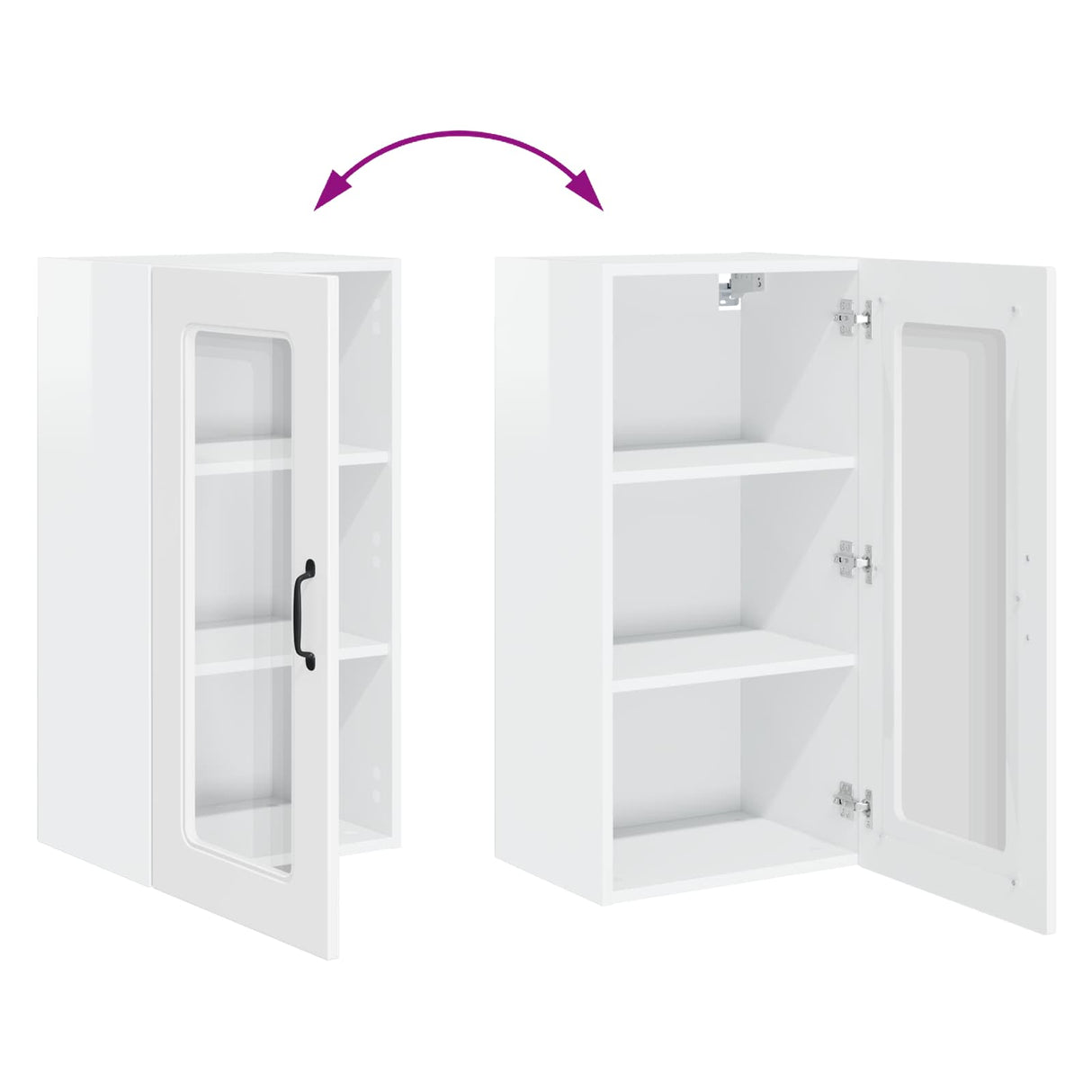 Dishwasher Panel Kalmar High Gloss White 40 x 31 x 80 cm