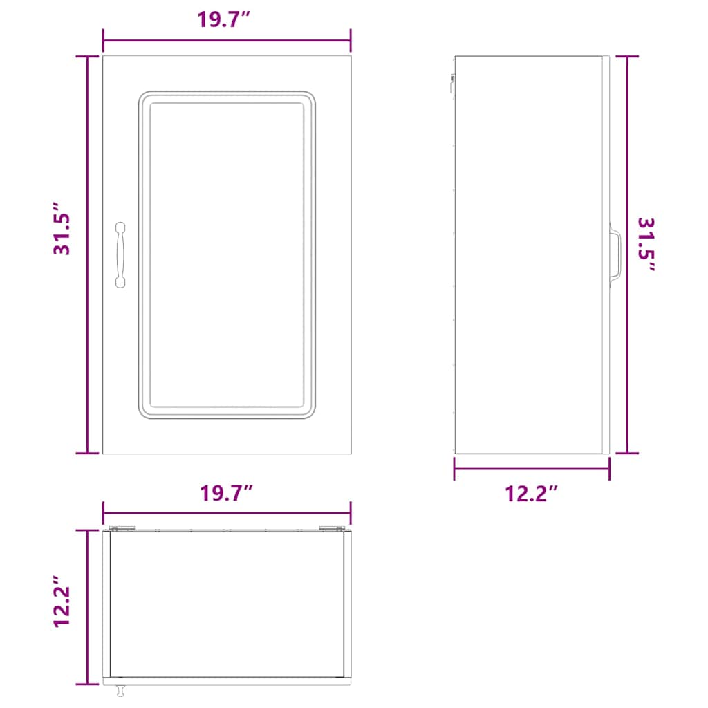 Dishwasher Panel Kalmar White 50 x 31 x 80 cm Engineered Wood