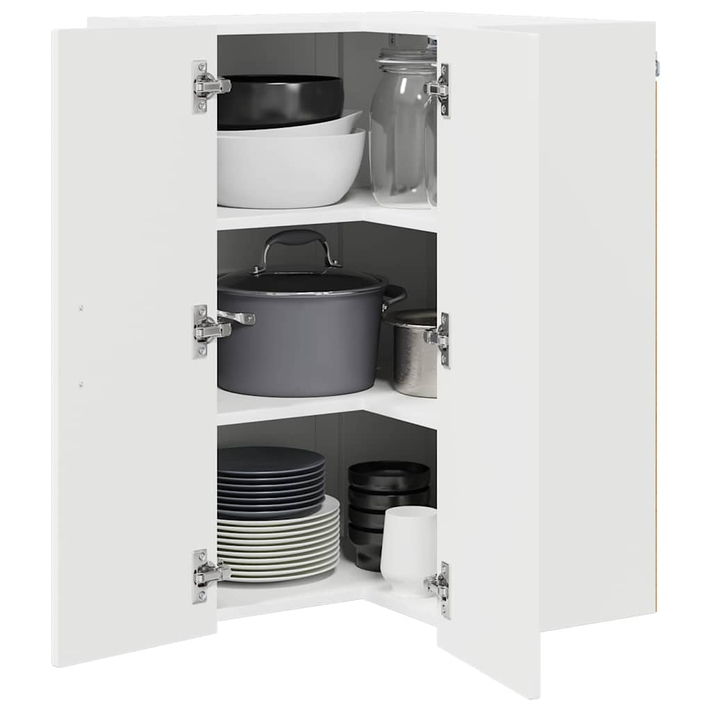 Kitchen Wall Cabinet White 57 x 57 x 80 cm Engineered Wood