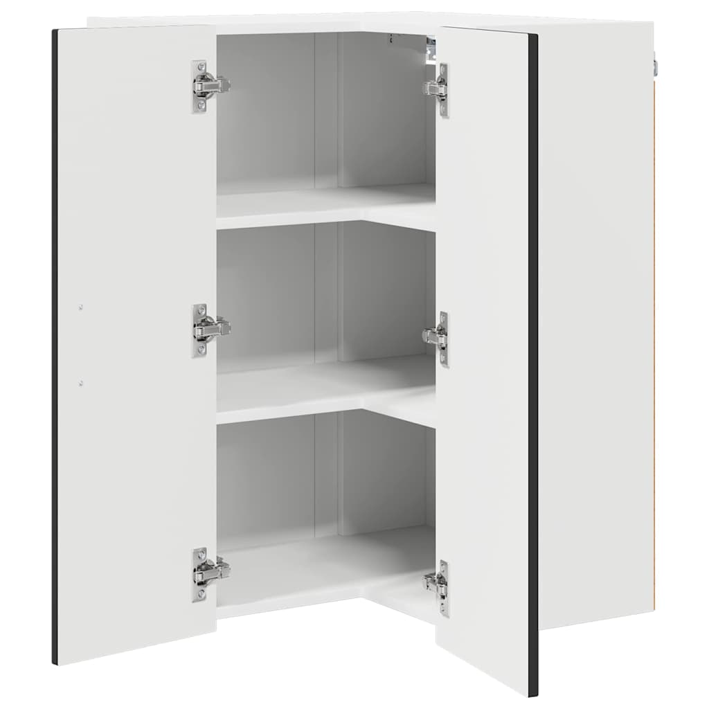 Kitchen Wall Cabinet Black 57 x 57 x 80 cm Engineered Wood
