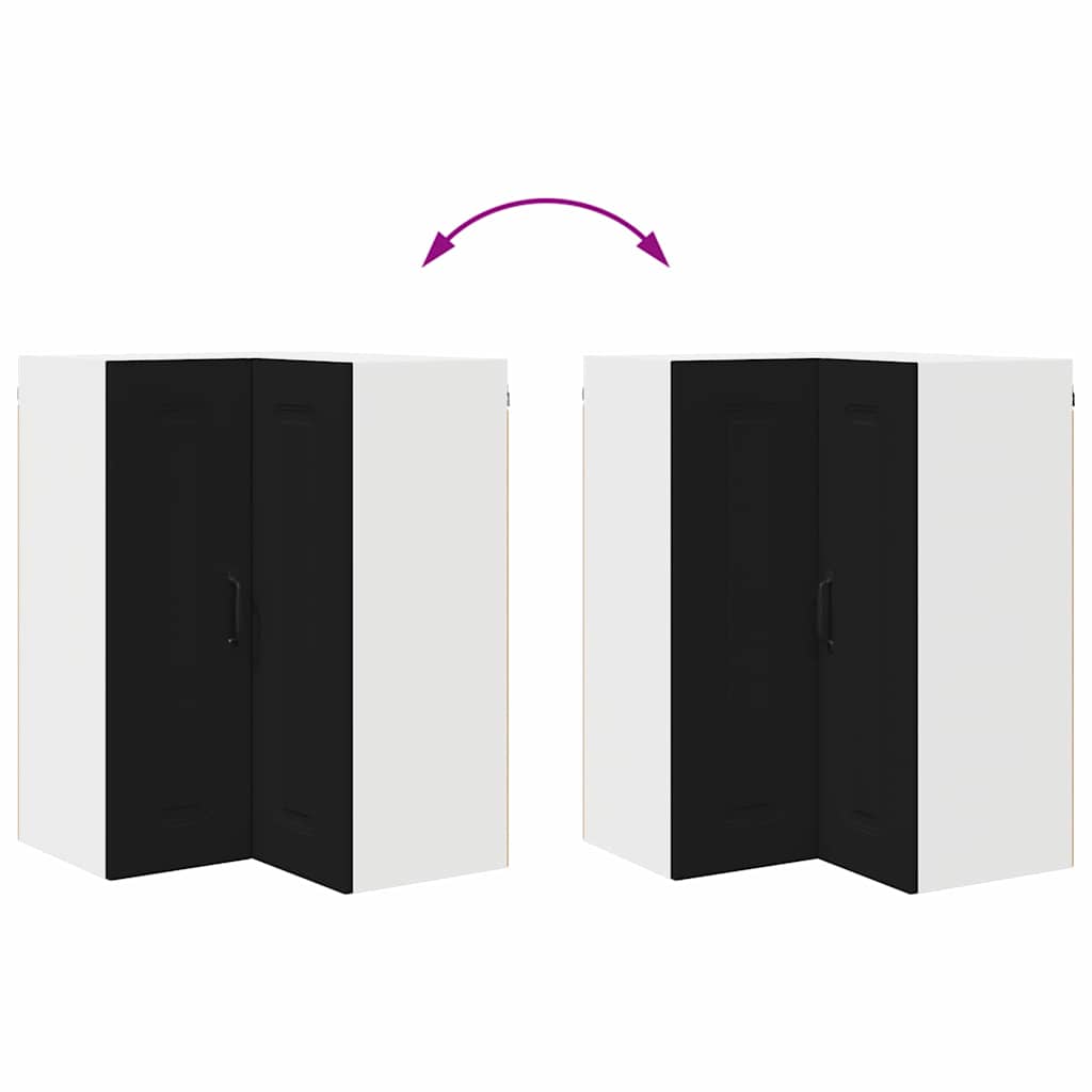 Kitchen Wall Cabinet Black 57 x 57 x 80 cm Engineered Wood