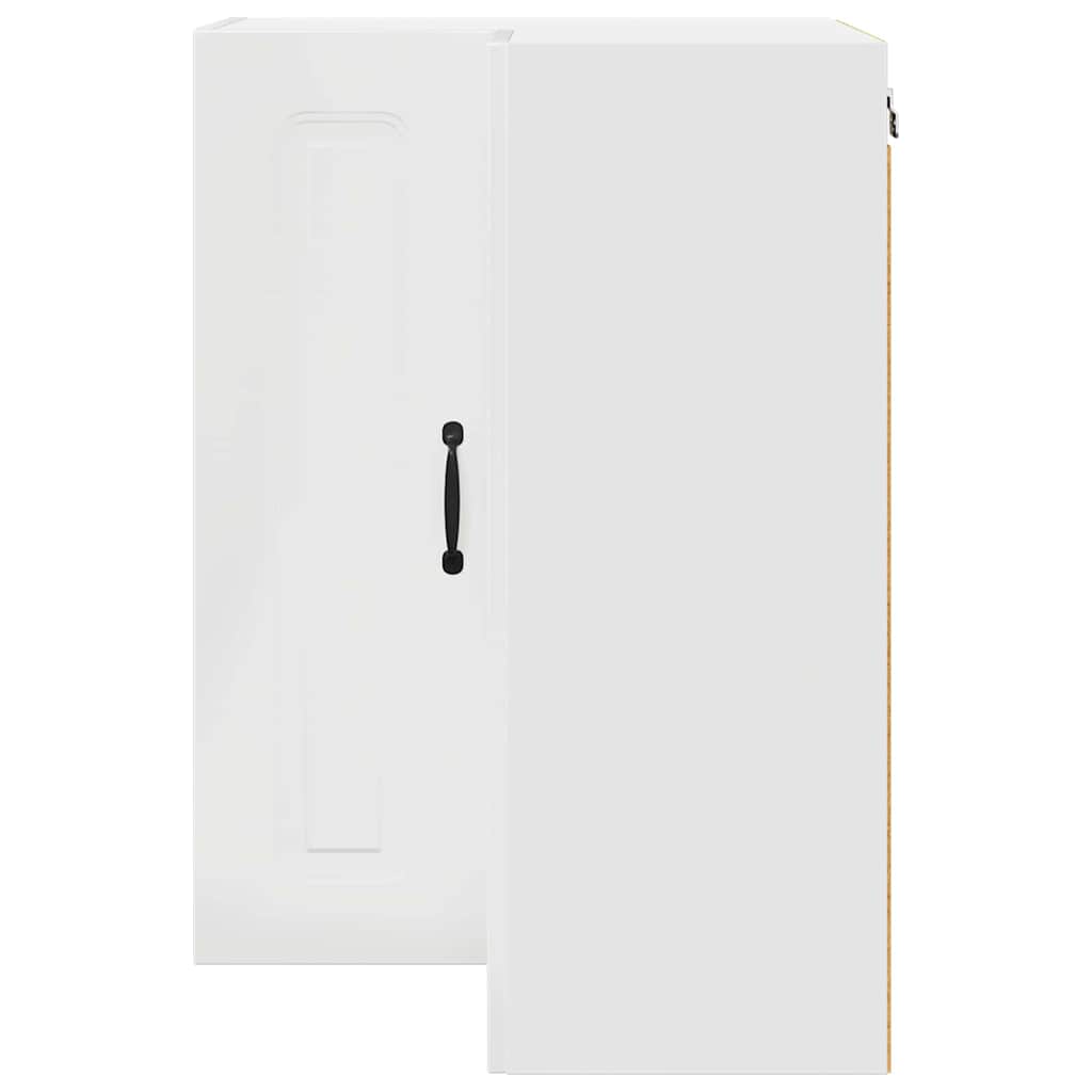Kitchen Wall Cabinet with Door High Gloss White 57 x 57 x 80 cm