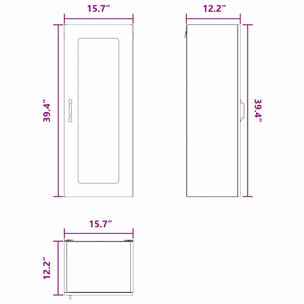 Dishwasher Panel Kalmar Black 40 x 31 x 100 cm Engineered Wood