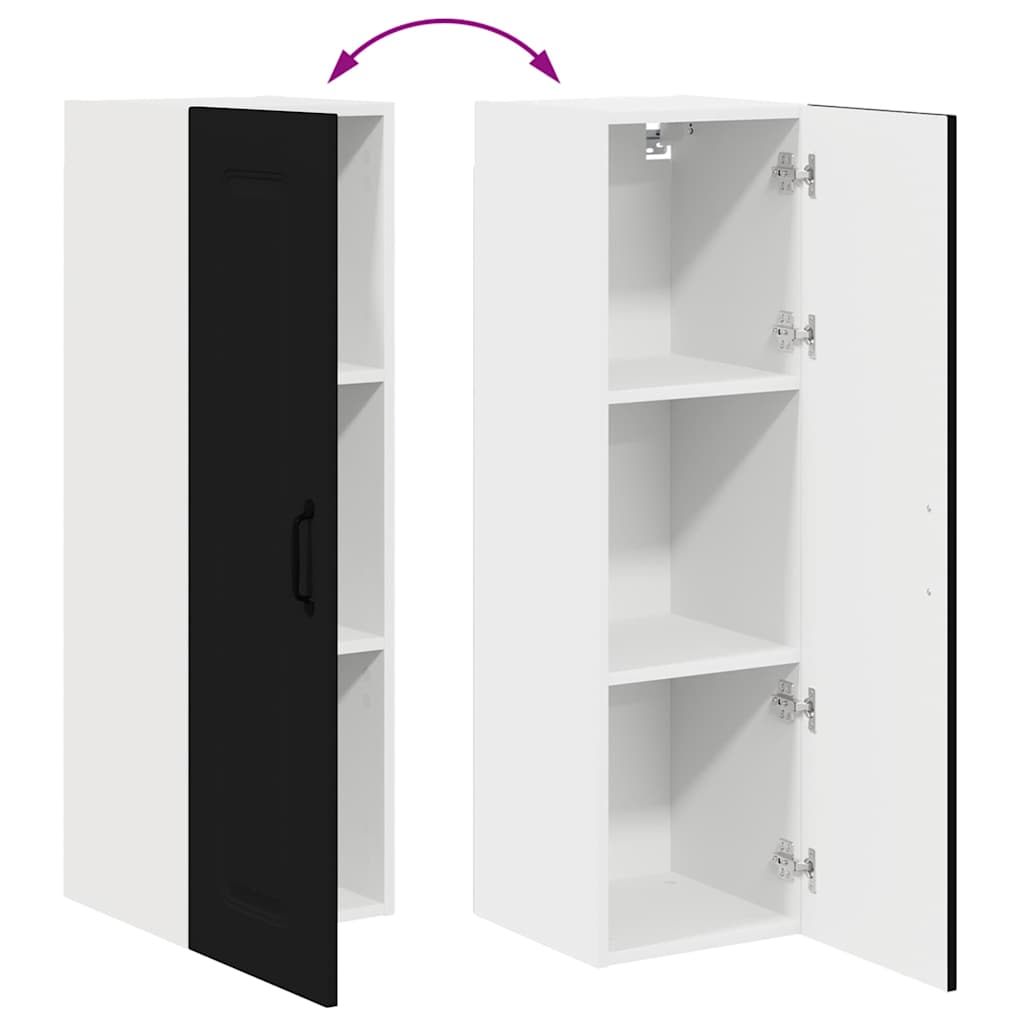 Kitchen Wall Cabinet Black 30 x 31 x 100 cm Engineered Wood