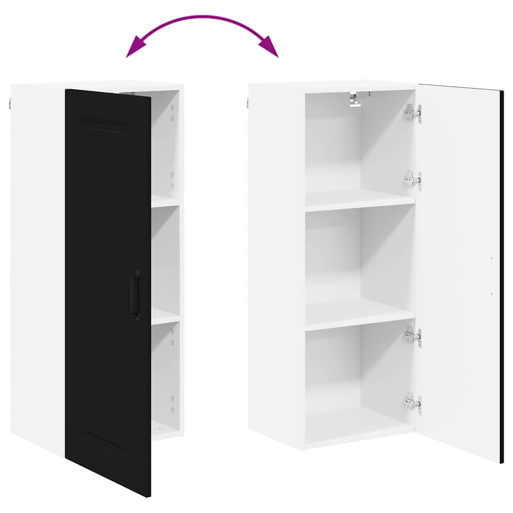 Kitchen Wall Cabinet Black 40 x 31 x 100 cm Engineered Wood