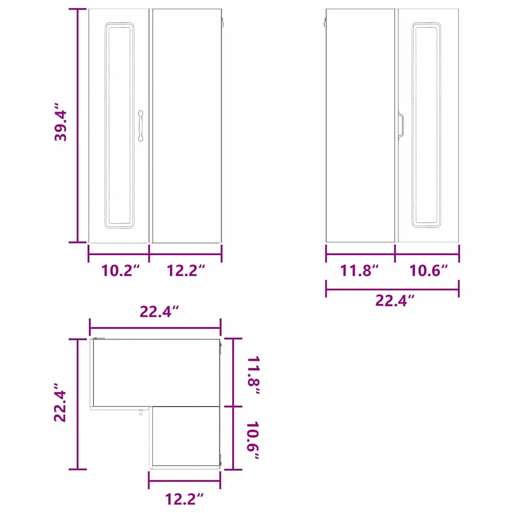 Dishwasher Panel Kalmar White 57 x 57 x 100 cm Engineered Wood