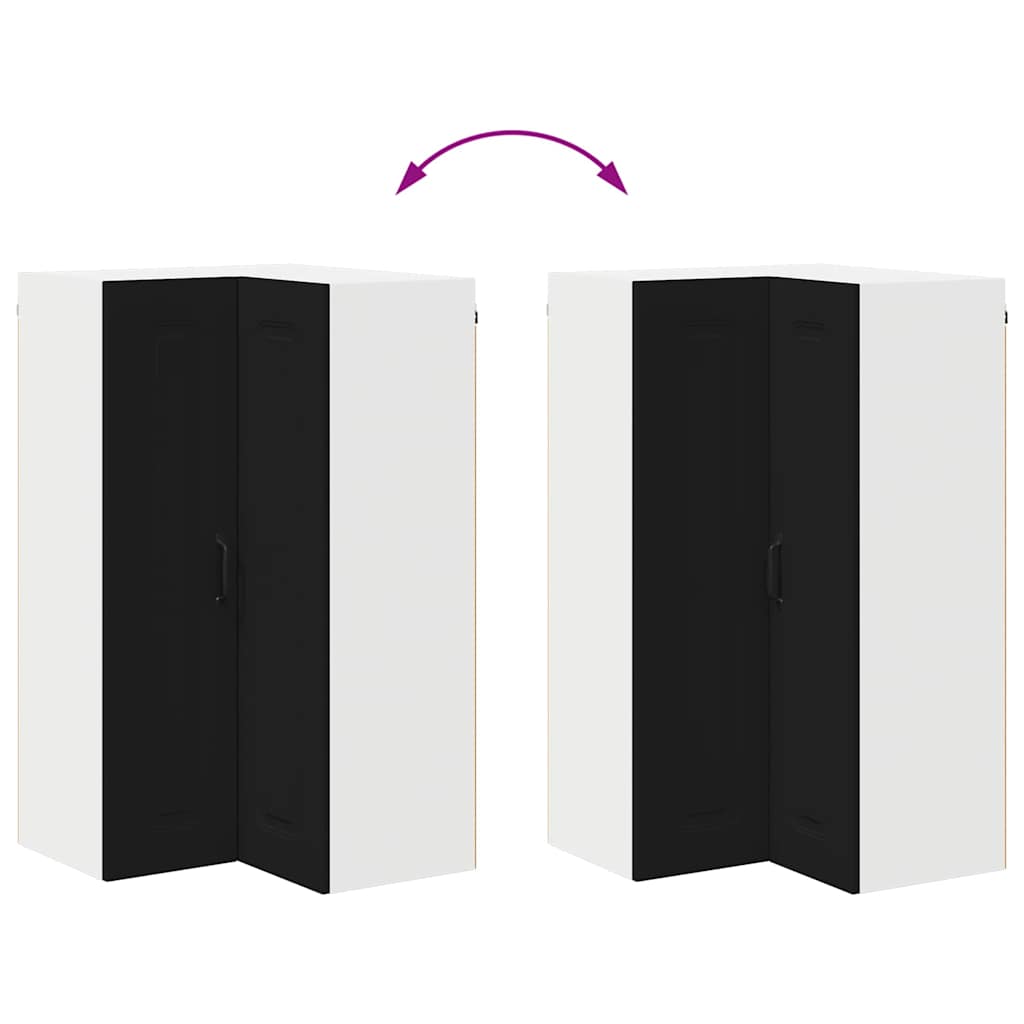 Kitchen Wall Cabinet Black 57 x 57 x 100 cm Engineered Wood