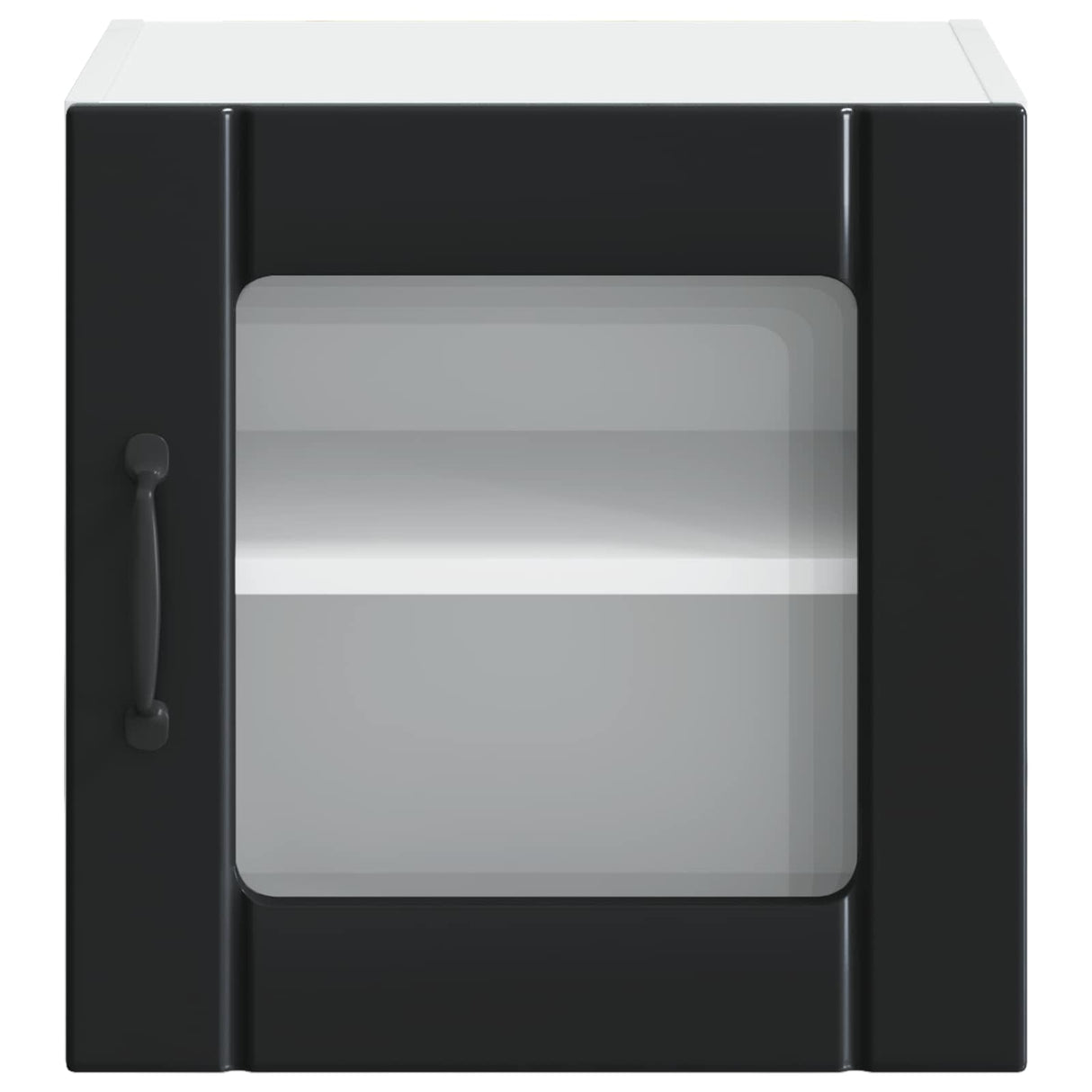 Wall Glass Cabinet LUCCA 2 pcs Black 40 x 31 x 40 cm