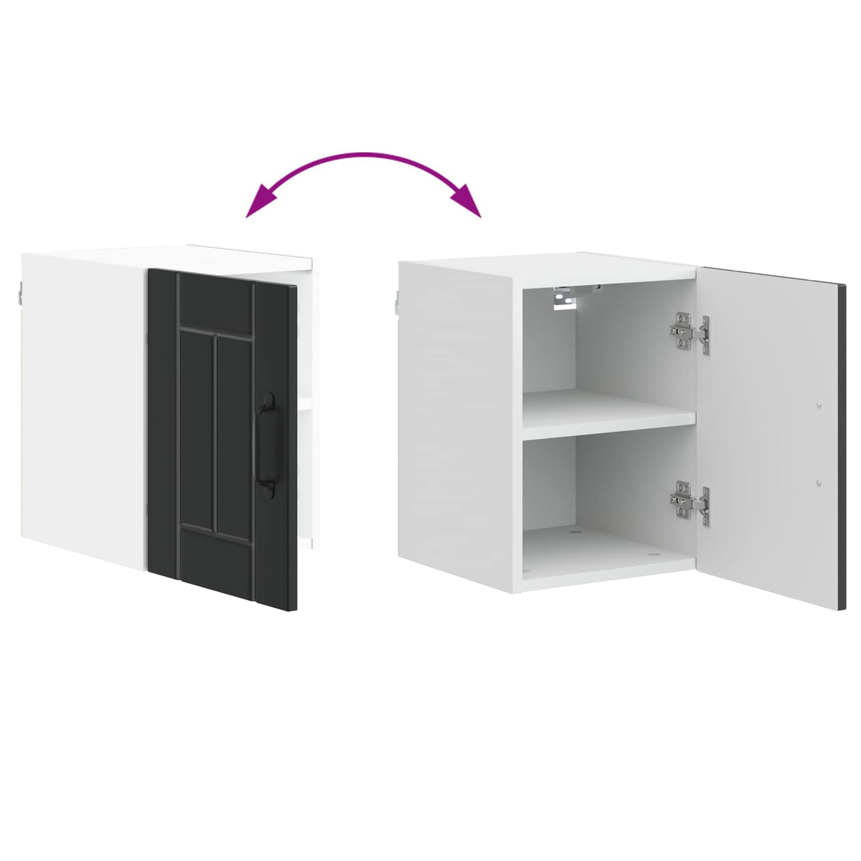 Wall Cabinet LUCCA Black 30 x 31 x 40 cm Engineered Wood