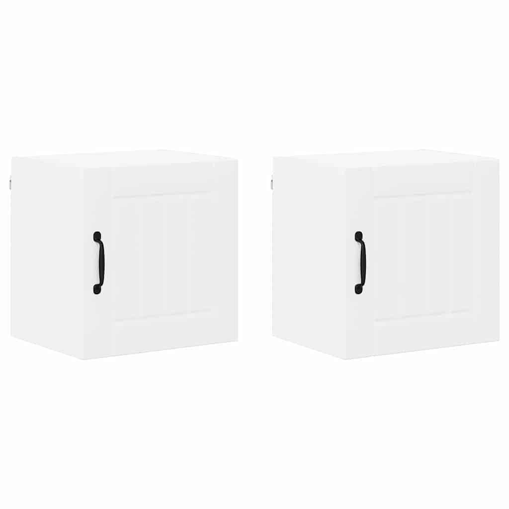 Kitchen Wall Cabinet with Shelf 2 pcs White 40 x 31 x 40 cm