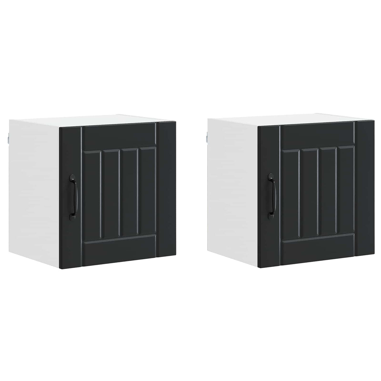 Wall Cabinet LUCCA 2 pcs Black 40 x 31 x 40 cm Engineered Wood