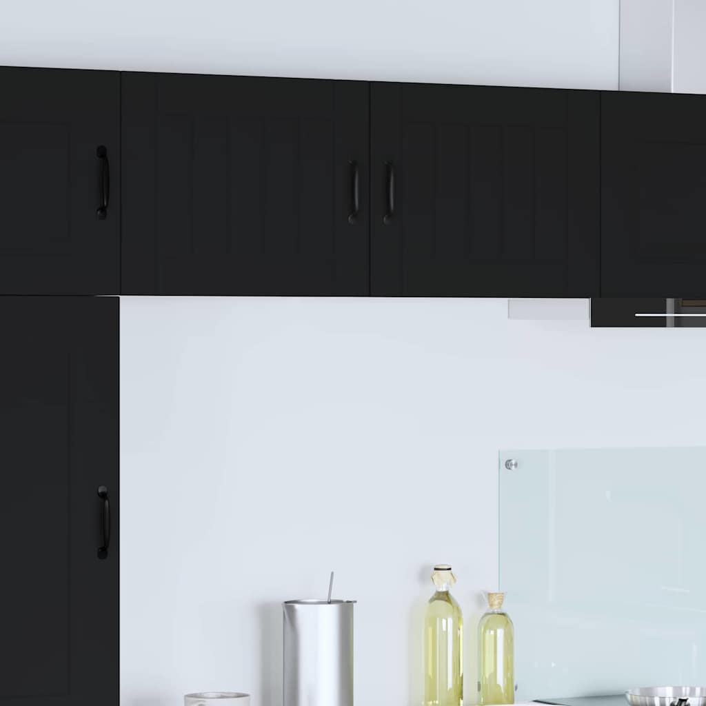 Kitchen Wall Cabinet with Shelf 2 pcs Black 50 x 31 x 40 cm