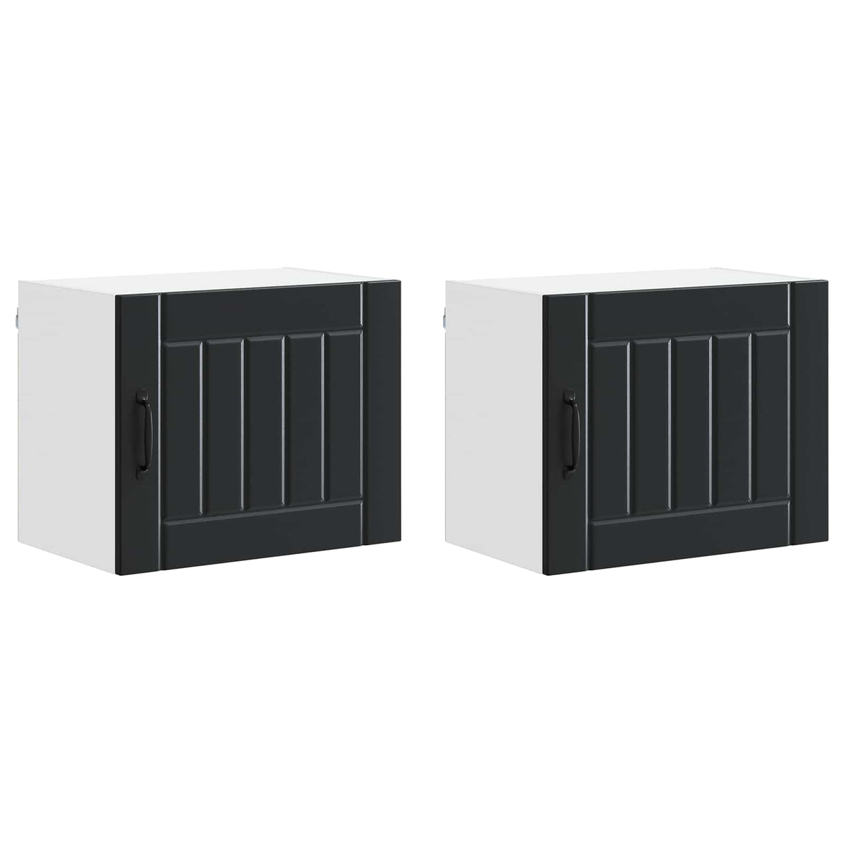 Wall Cabinet LUCCA 2 pcs Black 50 x 31 x 40 cm Engineered Wood