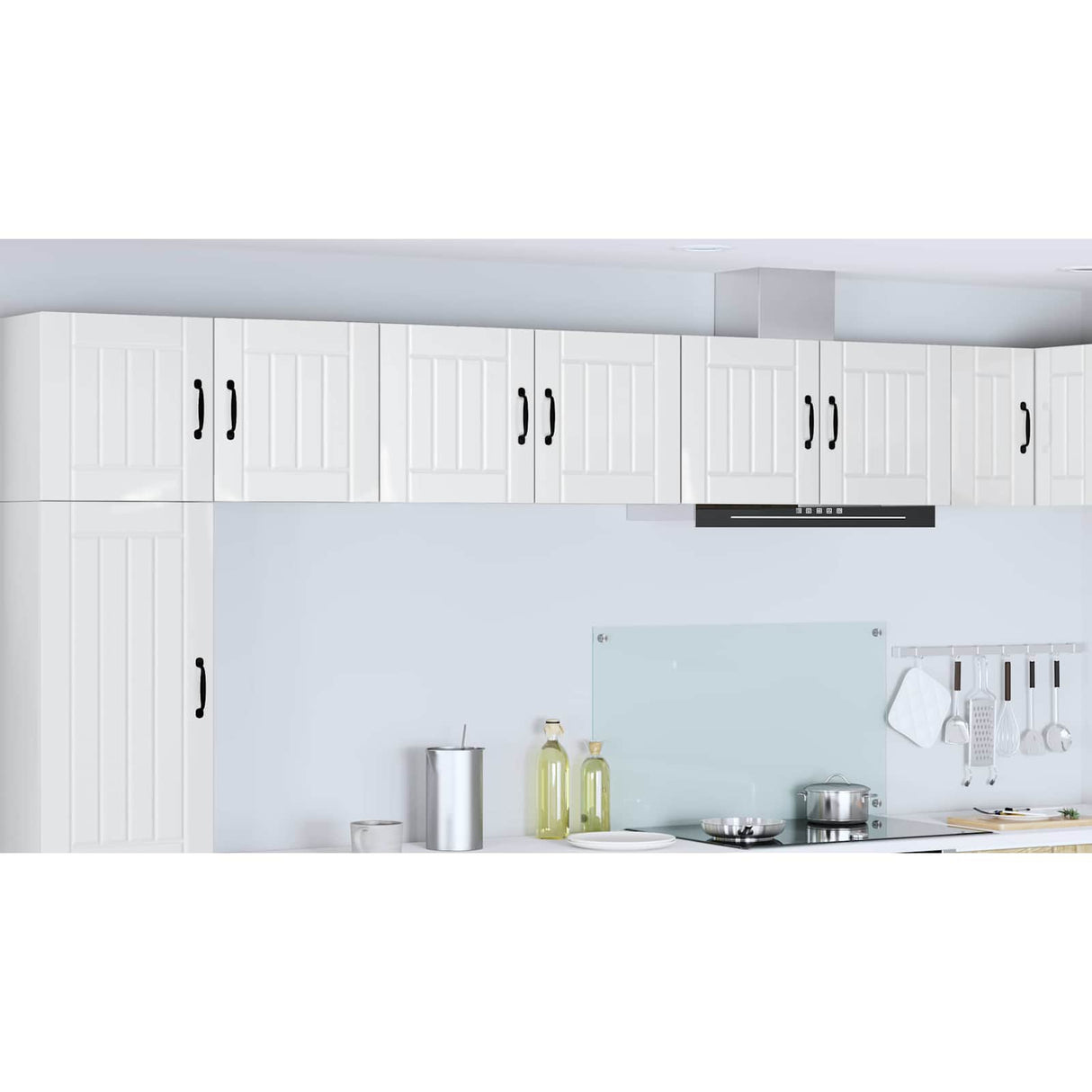 Wall Cabinet LUCCA High Gloss White 80 x 31 x 40 cm
