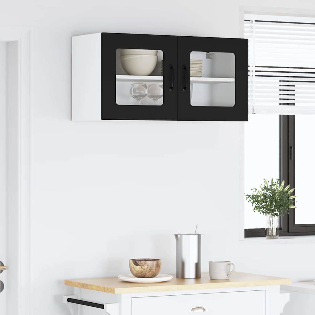 Kitchen Wall Cabinet Black 80 x 31 x 40 cm Engineered Wood