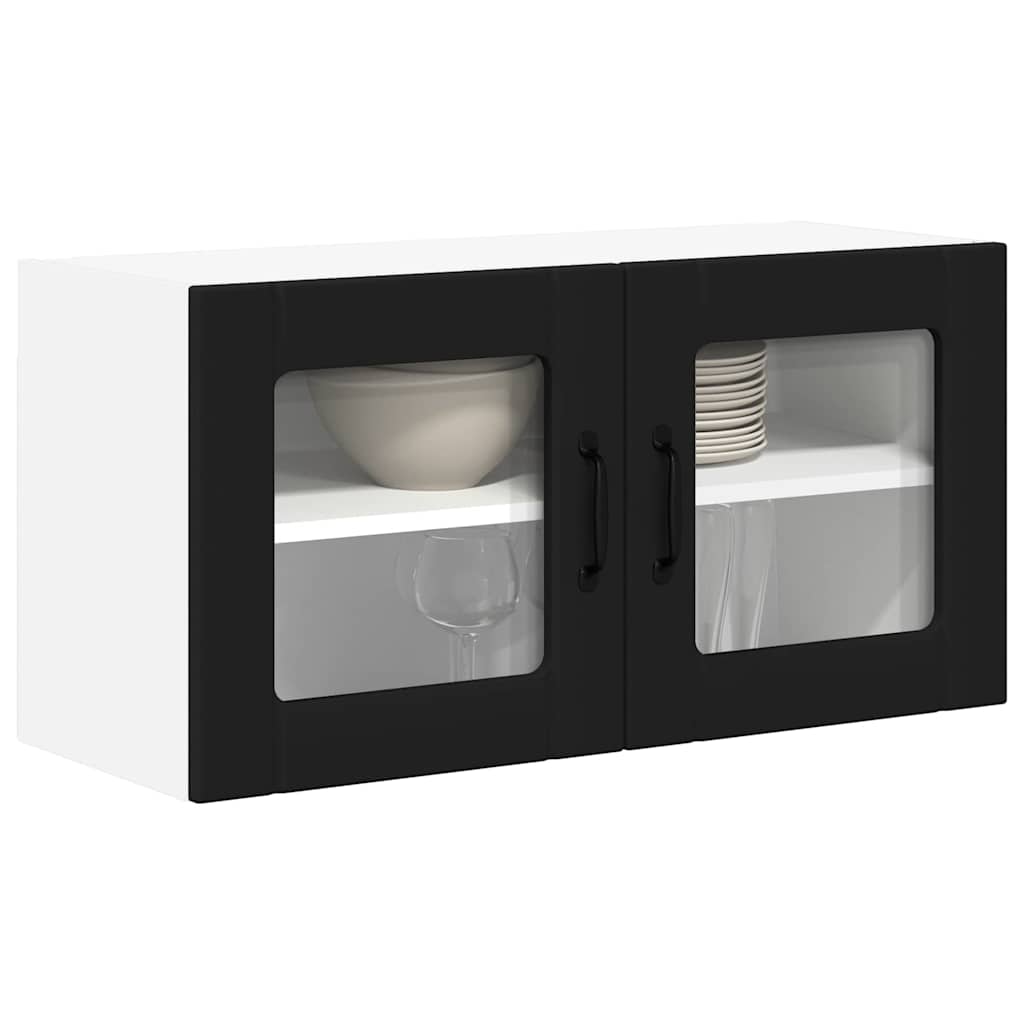 Kitchen Wall Cabinet Black 80 x 31 x 40 cm Engineered Wood