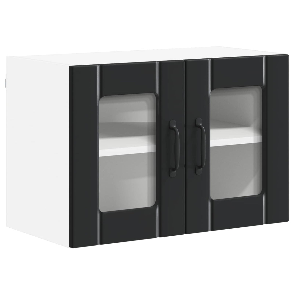 Wall Glass Cabinet LUCCA Black 60 x 31 x 40 cm Engineered Wood
