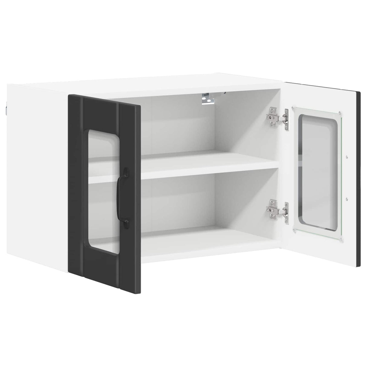 Wall Glass Cabinet LUCCA Black 60 x 31 x 40 cm Engineered Wood