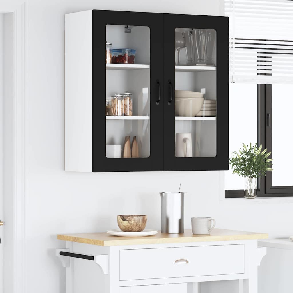Kitchen Wall Cabinet Black 40 x 31 x 80 cm Engineered Wood