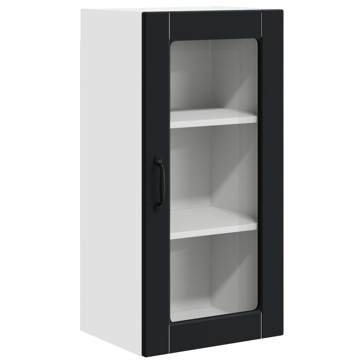 Wall Glass Cabinet LUCCA Black 40 x 31 x 80 cm Engineered Wood