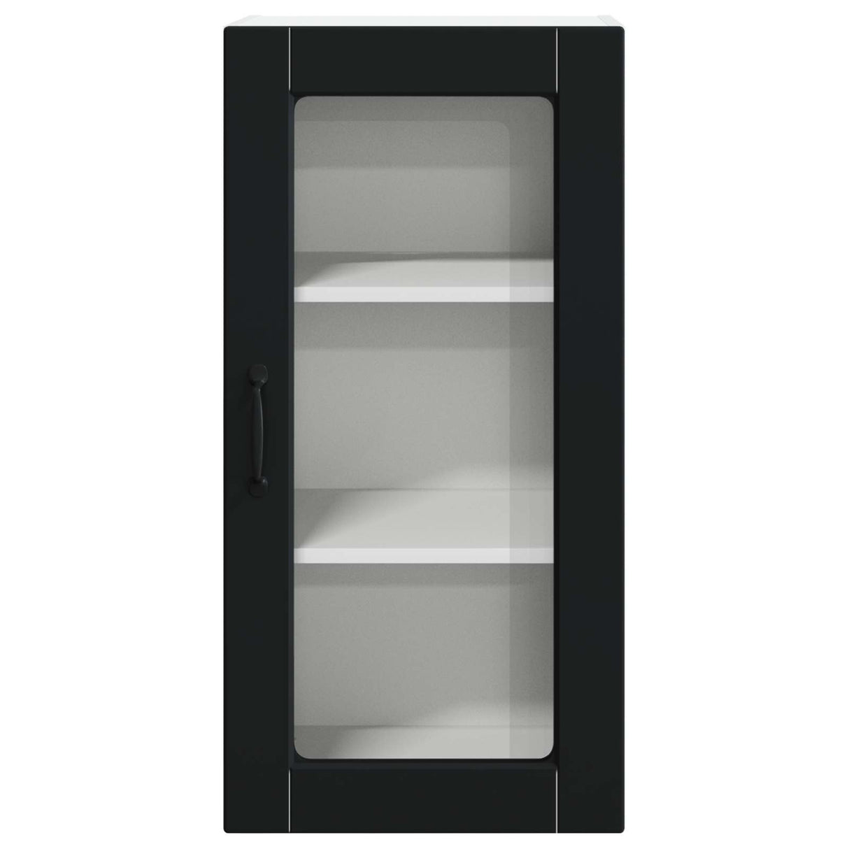 Wall Glass Cabinet LUCCA Black 40 x 31 x 80 cm Engineered Wood