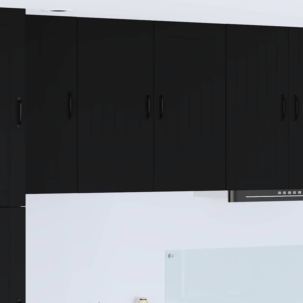 Kitchen Wall Cabinet Black 80 x 31 x 80 cm Engineered Wood