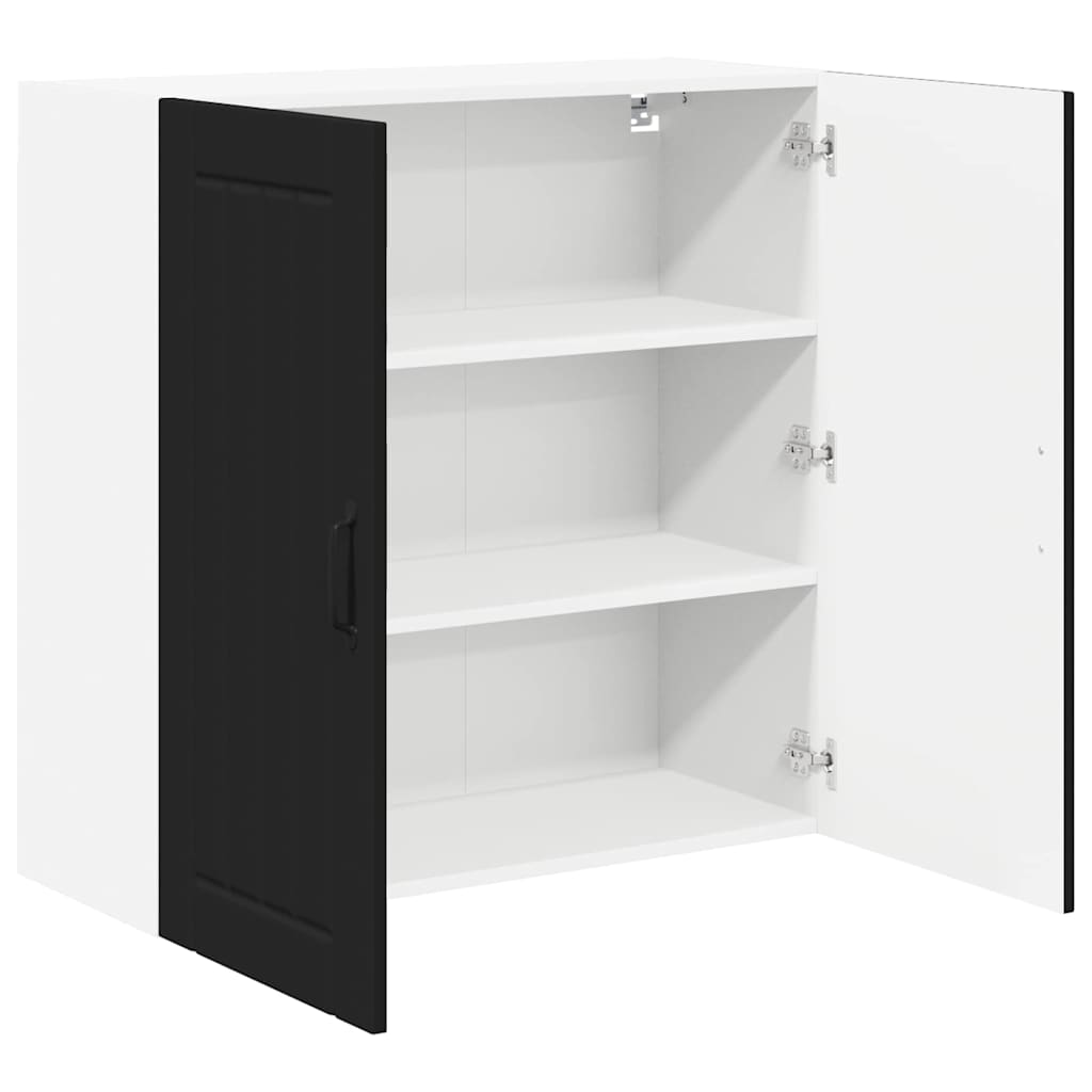 Kitchen Wall Cabinet Black 80 x 31 x 80 cm Engineered Wood