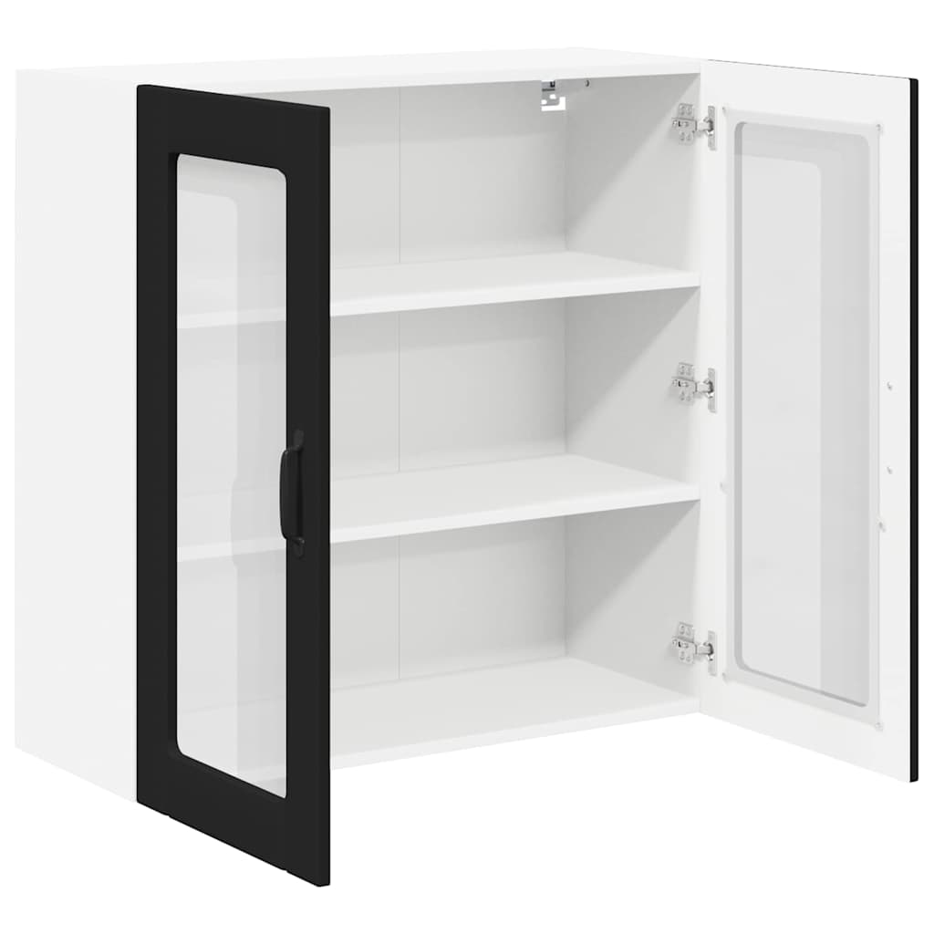 Kitchen Wall Cabinet Black 80 x 31 x 80 cm Engineered Wood