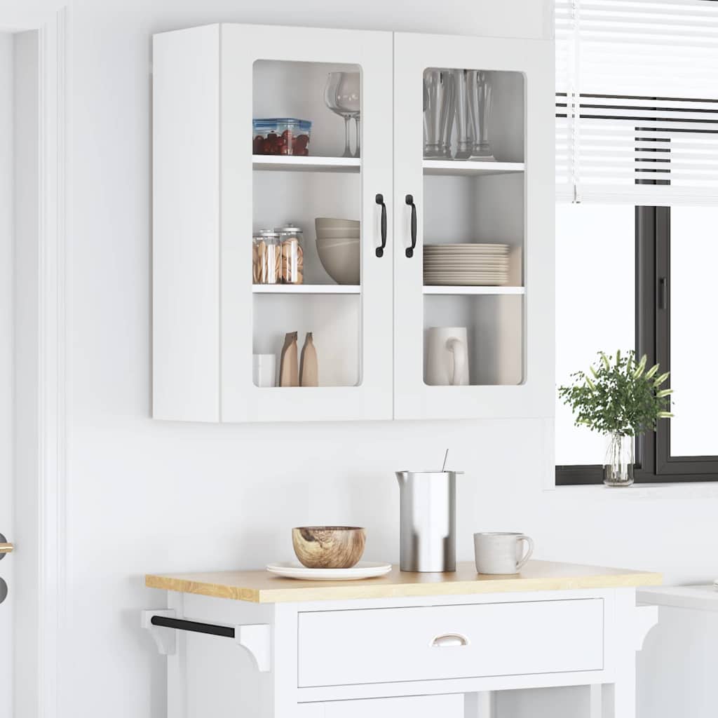 Kitchen Wall Cabinet High Gloss White 80 x 31 x 80 cm