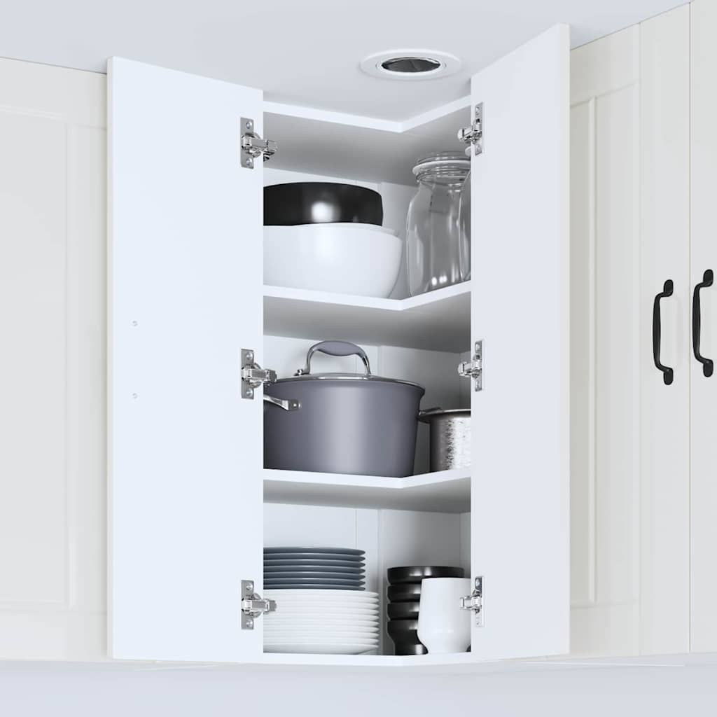 Kitchen Wall Cabinet High Gloss White 57 x 57 x 80 cm