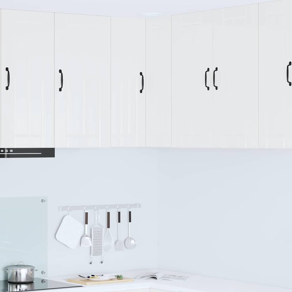 Kitchen Wall Cabinet High Gloss White 57 x 57 x 80 cm